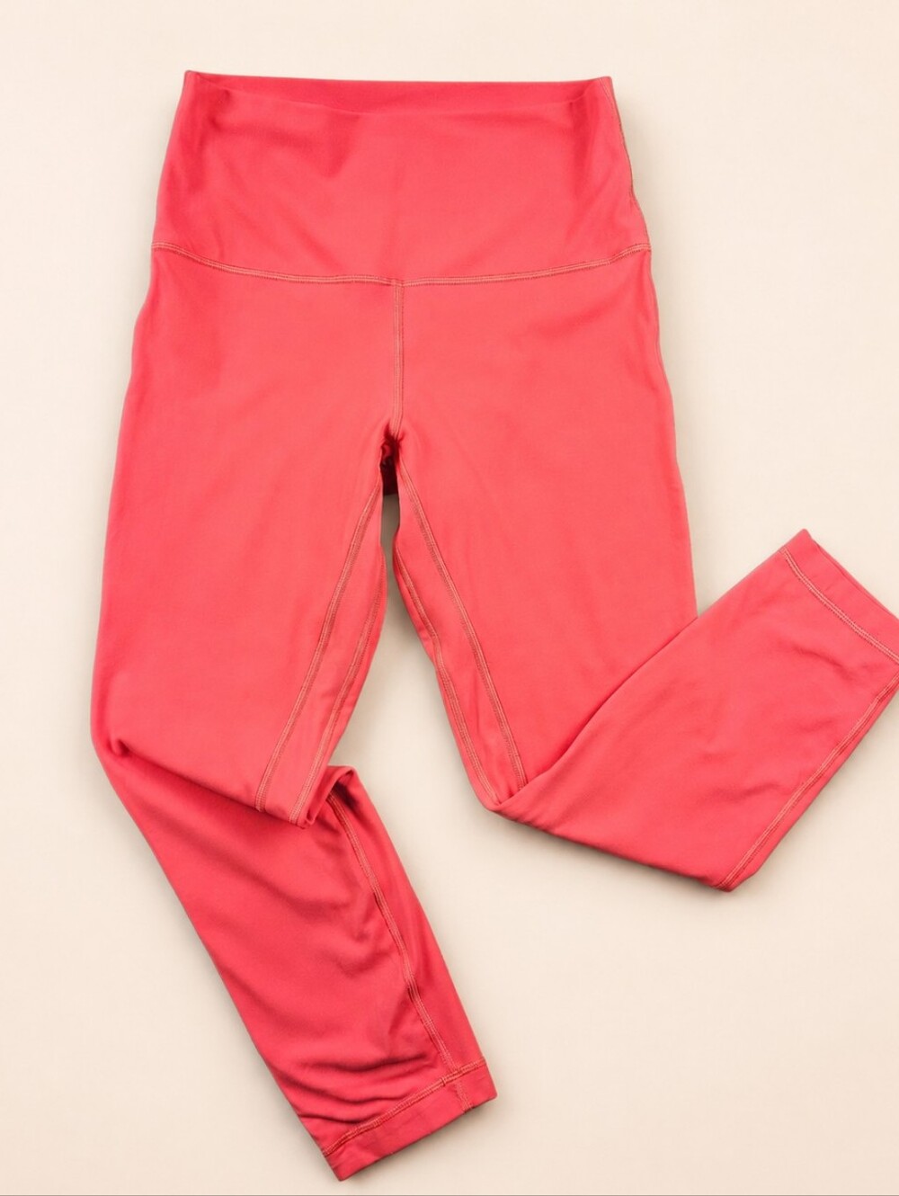 Lululemon Align High Rise Crop Leggings Size 8 Coral Pink